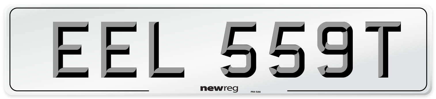 EEL 559T Number Plate from New Reg